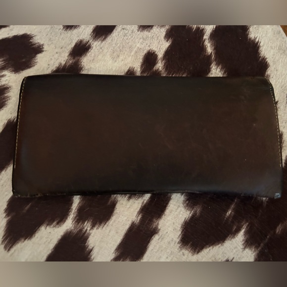 GOLD PFEIL BIFOLD CHECKBOOK COVER WALLET BILLFOLD/ leather- SUPER NICE GERMANY - Picture 2 of 7